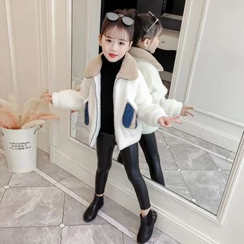 

New Arrivals Children Autum Winter Jackets For Girl Warm Plus Velvet Kids Girl Outerwear Long Sleeve Baby Girls Jackets Coats