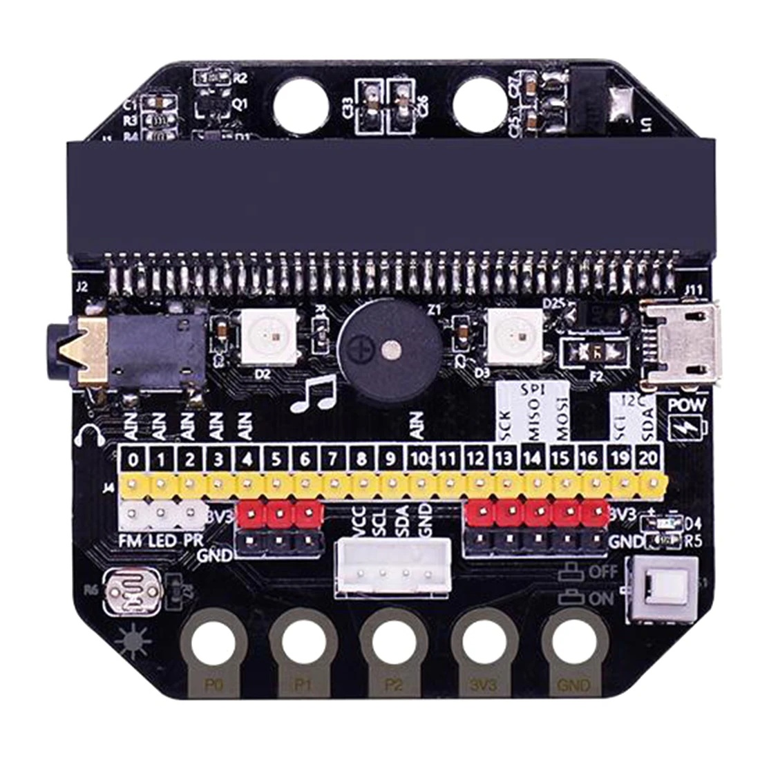 Базовая: Плата расширения бит IO горизонтального типа Pinboard для Microbit для развития питона программируемые игрушки