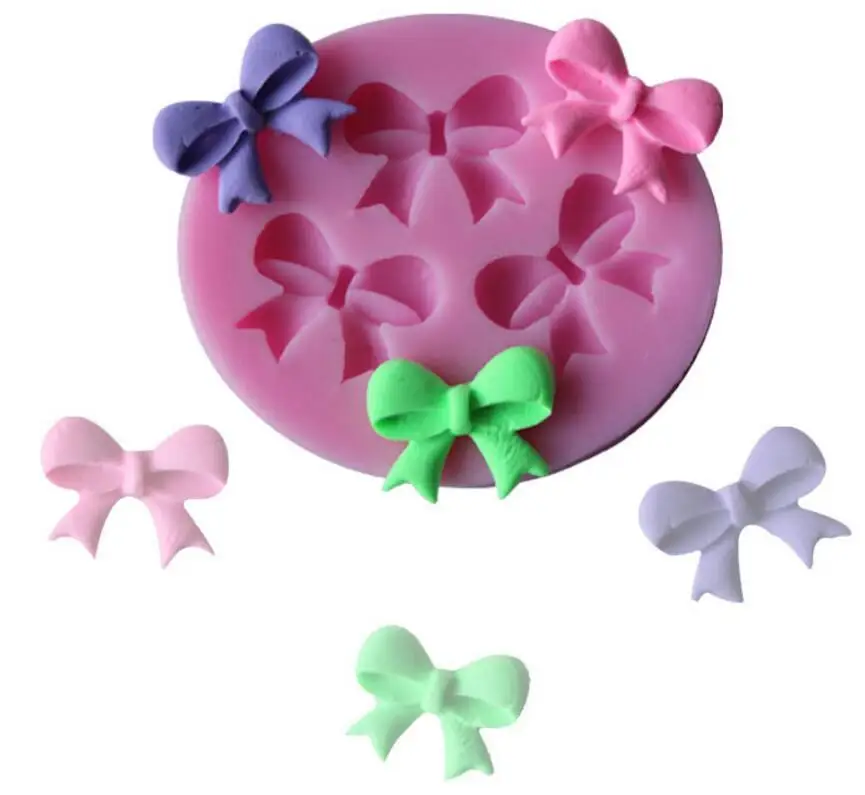 

Fondant cake mold 3 with a bow green liquid food-grade silicone cake mold bakeware