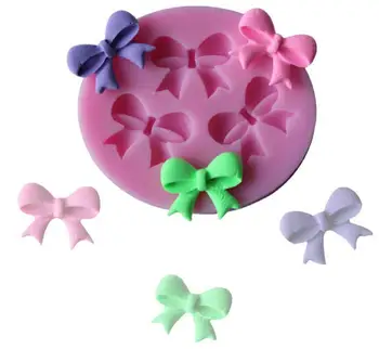 

Direct Selling Real Fda Lfgb Fondant Cake Decorating Tools Fondant Cake Mold 3 With A Bow Green Liquid Food-grade Bakeware