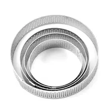 ПЕРФОРИРОВАННОЕ кольцо для торта, форма из 304 нержавеющей стали, мусс, круглая фиксирующая модель, формочка для печенья, инструмент для выпечки для дома, кухни, Bakeshop