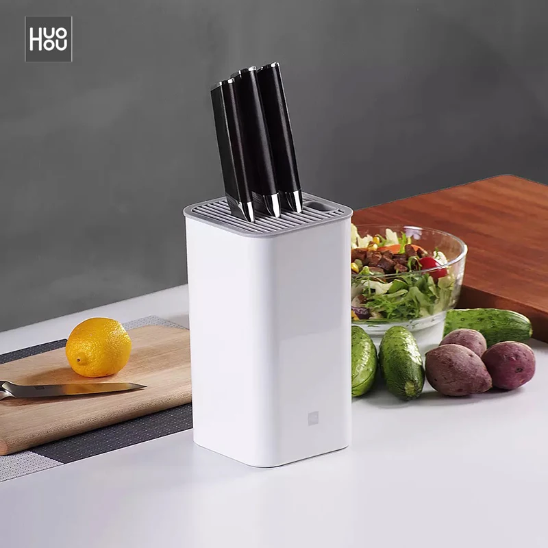

Xiaomi Mijia Huohou Kitchen Knife Stand Tool Holder Multifunctional Tool Holder Knife Block Cooktops Tube Shelf Chromorphous