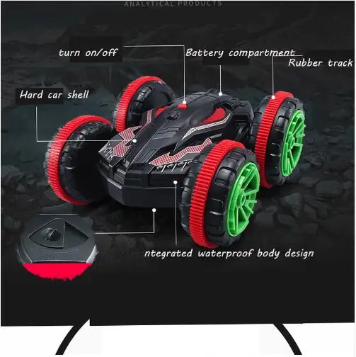 RC автомобиль 2 4G 4WD мощный экстремальный трюк амфибия Дистанционное управление