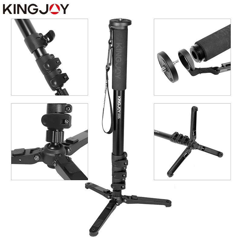 Штатив тренога KINGJOY MP4008F + алюминиевая Флип монопод подставка для всех моделей
