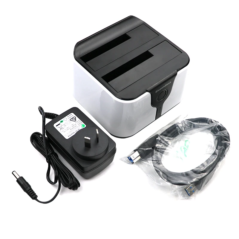 dual bay hdd docking station clone function sata 2 hd case 3.5 2.5inch usb3.0 5 gbps 4TB hard disk box HDD SSD read data device external hard disk case 3.5