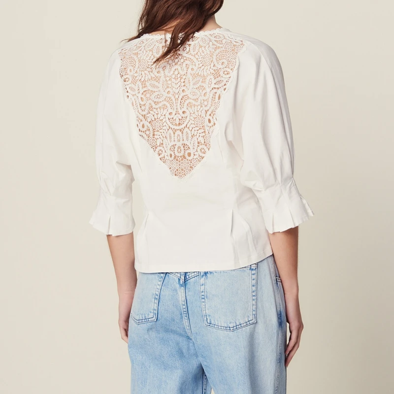 

Women White Black knitted Tees Runway Tops 2019