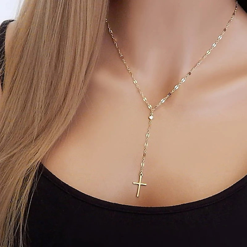 2017 New Fashion Cross Necklace Women Choker Jewelry for chain Necklace