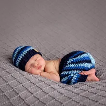 Шапочки для малышей, хлопок, вязаная крючком шляпа и брюки для маленьких мальчиков, 2 шт., комплекты для малышей, вязаная шапка для малышей, шляпа для новорожденных, сфотографированный реквизит