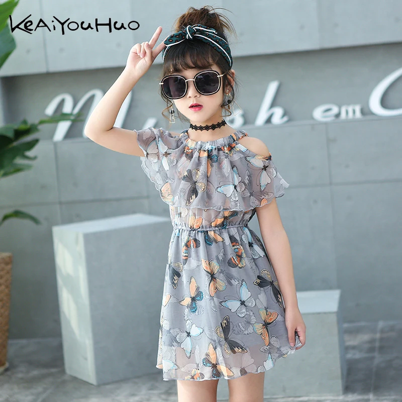 

2018 Summer Party Dresses For Girls Wedding Dresses Floral Print Kids Dresses Summer Sundress 4 5 6 7 8Yearold Baby Girls Dress