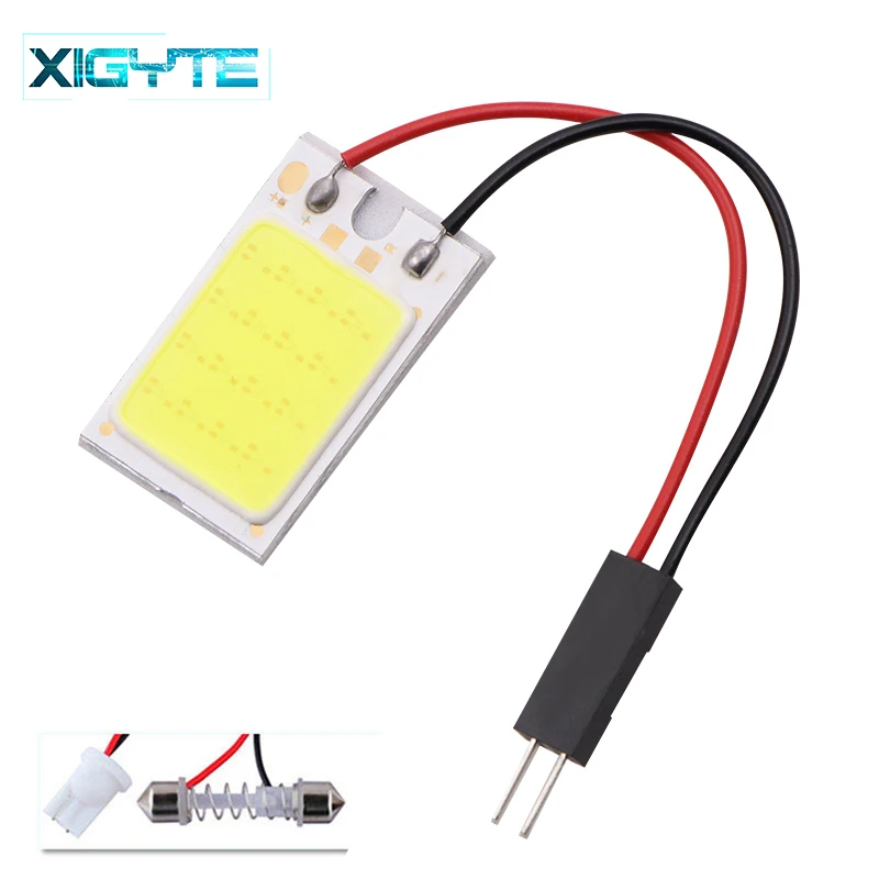 

3pc White T10 Cob 16SMD 31 36 39 41mm Car Led Vehicle Panel Lamps Auto Interior Reading Lamp Bulb Light Dome Festoon BA9S DC 12v