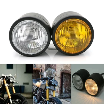 

Motorcycle Twin Front Headlight lamp For Harley Street Fat Boy Dual Sport Dirt Bikes Street Fighter Naked Cafe Racer