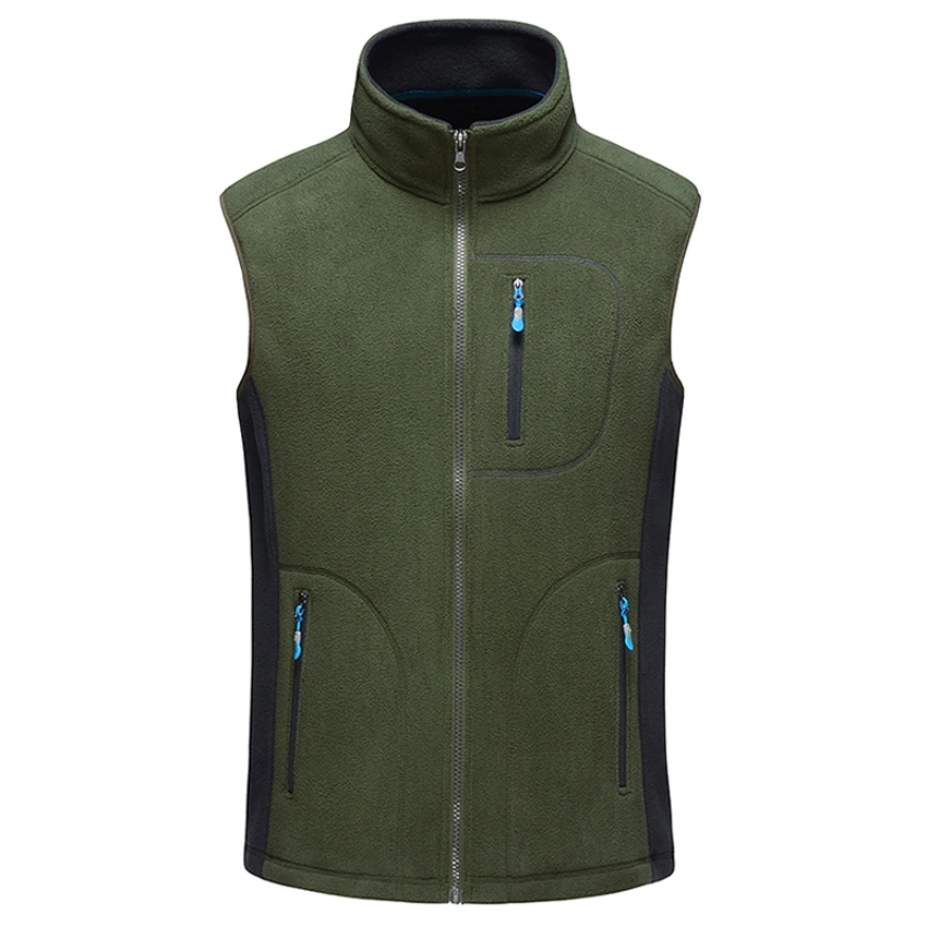 Best JACKSANQI Men s Autumn Winter Outdoor Sports Fleece Vest Climbing Trekking Sleeveless Jacket Hiking Camping Softshell Vest RA106