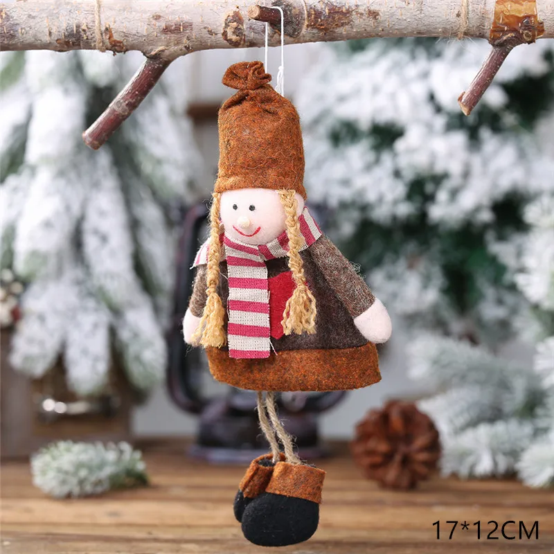 New Year Christmas Santa Claus Snowman Dolls Xmas Tree Ornament Natal Noel Deco Christmas Decoration for Home Kid Gift