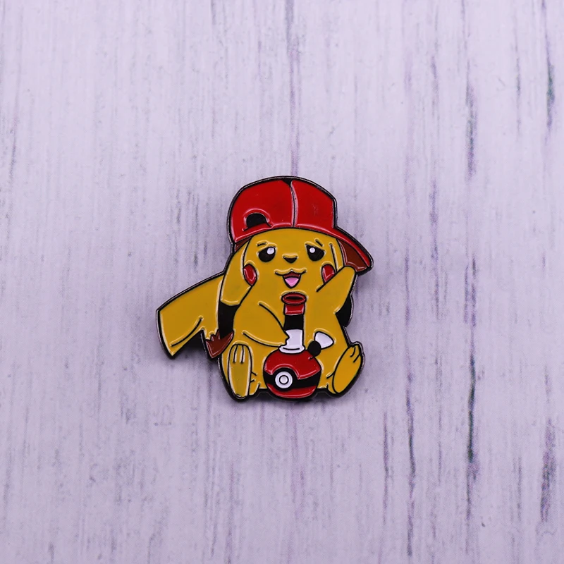 

Cute Pikachu Enamel Pin Pokemon Pokeball Brooch
