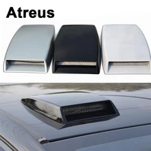 Atreus Carbon Fiber Car Decorative Air Flow Vent Cover Hood Stickers For VW polo passat b5 b6 Mazda 3 6 cx-5 Toyota corolla Ford