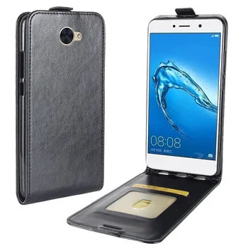 

Brand gligle up and down open protective case cover for Huawei Y7 case PU leather case shell