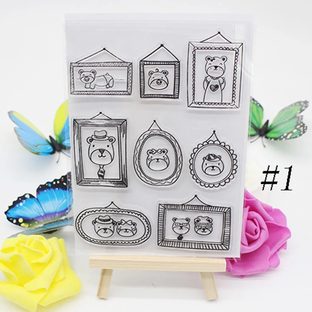 

1PC New Arrival Alphabet Transparent Silicone DIY Ctue Pattern Decorating Stamps Clear Rubber Stamp Sheet Cling Scrapbooking