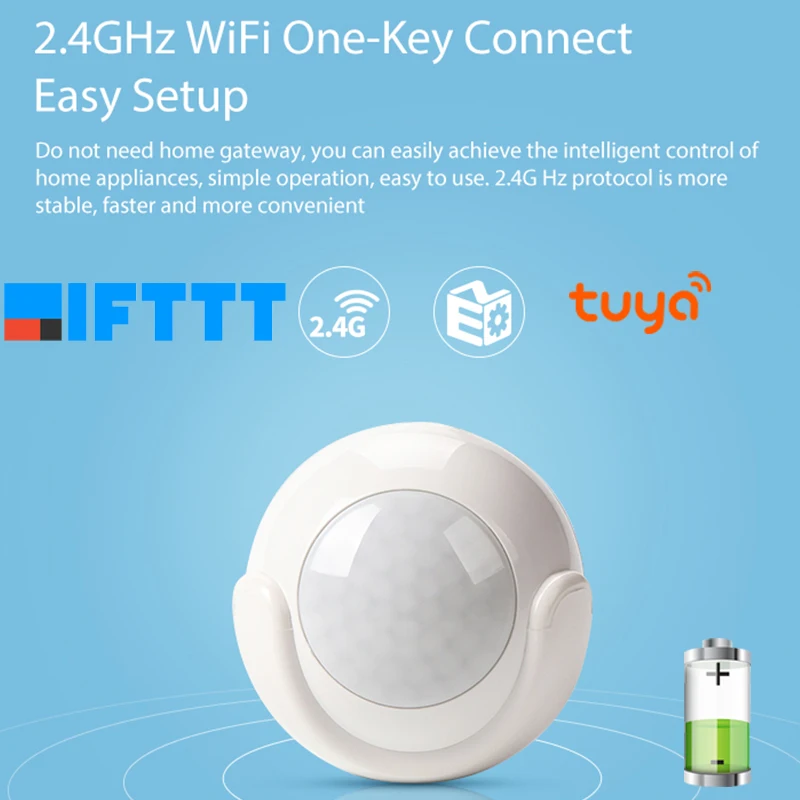 Smart Life Беспроводной Wi-Fi Tuya PIR детектор движения сенсор связь сигнализации с 100 дБ сирена сенсор
