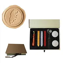 Mdlg Винтаж bull медведь пользовательские изображение логотипа свадебные приглашения Воск уплотнительное штамп Щупы для мангала ложка подарочная коробка комплект