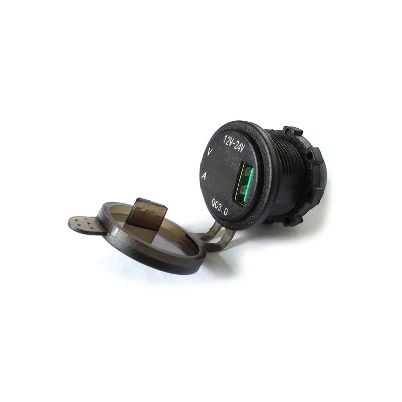 URANT Quick Charge 3,0 USB зарядное устройство 5 V 3A светодиодный гнездо индикатора автомобильное зарядное устройство 12-24 V Быстрая зарядка для автомобилей лодки мотоциклов