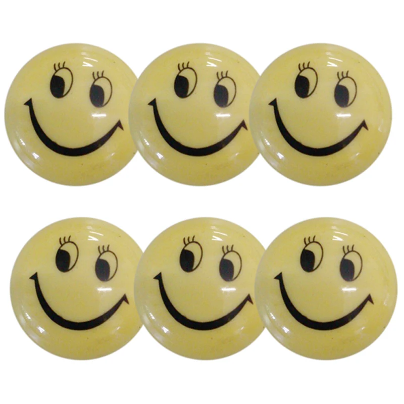 

Round Cartoon Smile Face Refrigerator Sticker Fridge Magnet Toy 6 Pcs 899