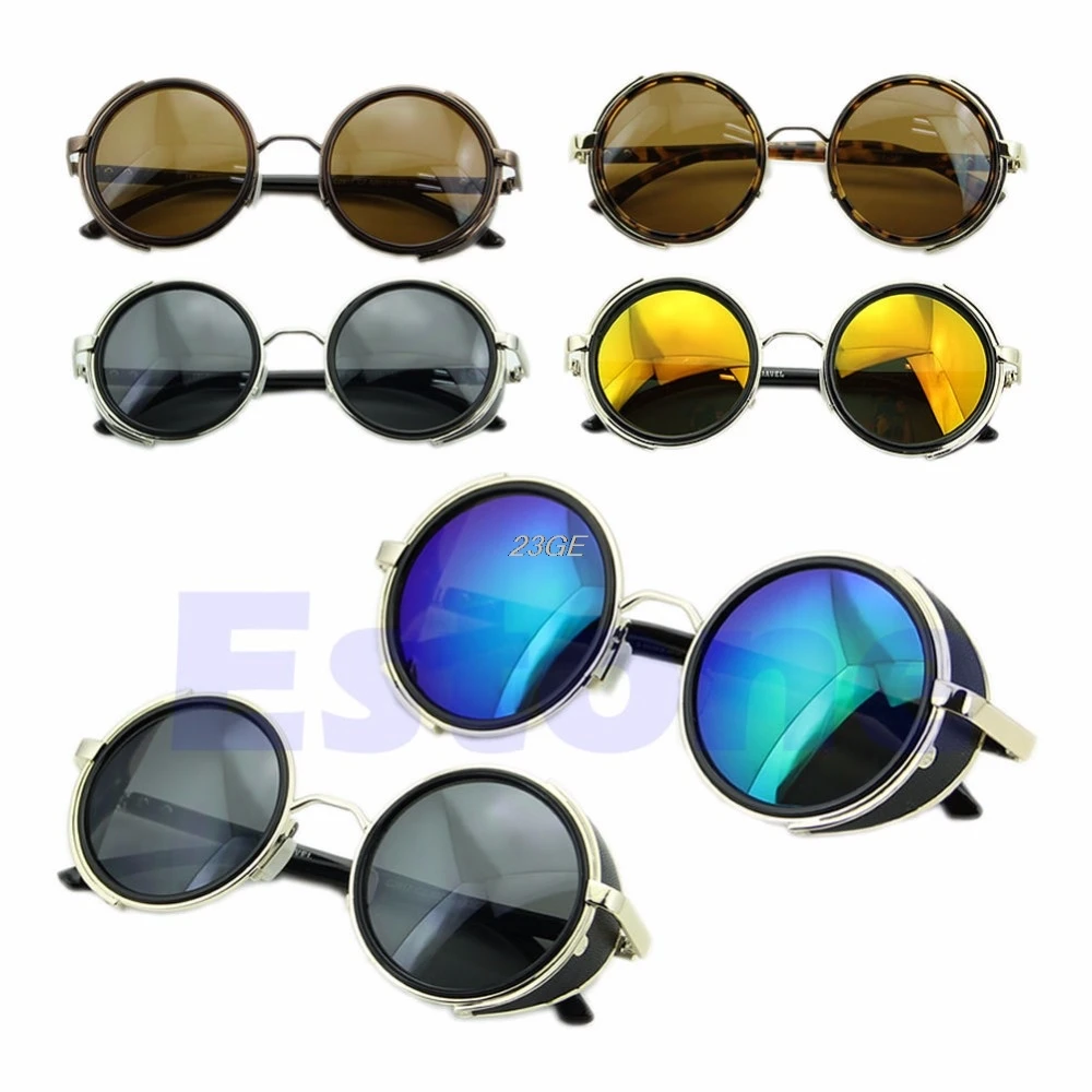 2017 Cyber Goggles 50s Round Glasses Classic Steampunk Sunglasses Retro Style Blinder MAR18_15