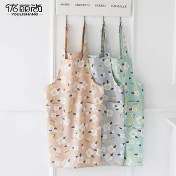 

Korean fashion small fresh apron household kitchen anti-fouling cooking waist adult nail milk tea shop women's overalls
