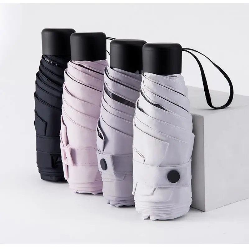 

Mini Pocket Umbrellas Women Uv Small Umbrellas Rain Women Waterproof Gril Sun Parasol Convenient Girls Travel Parasol
