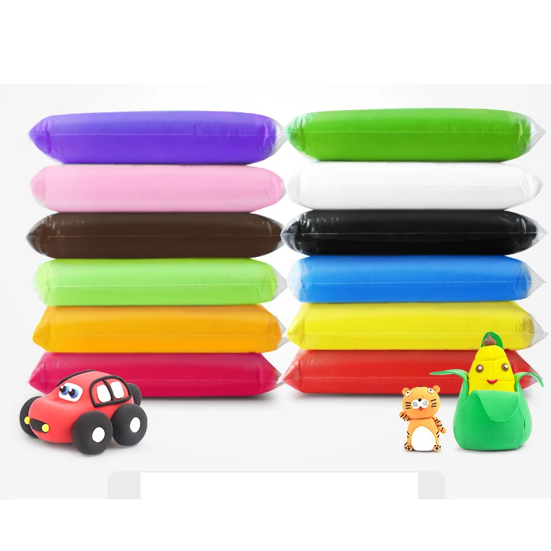 24 Colors 50G/Bag 3D Soft Fluffy Foam Plasticine Clay Slime DIY Soft Cotton Slime Education Craft Antistress Toys for Children