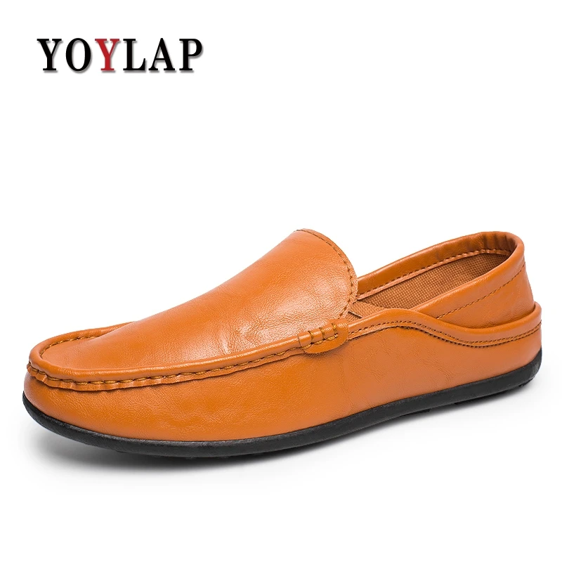 

YOYLAP New Arrival PU Leather Men Casual Shoes Fashion Cheap Driving Moccasins Slip On Loafers Men Flat Shoes