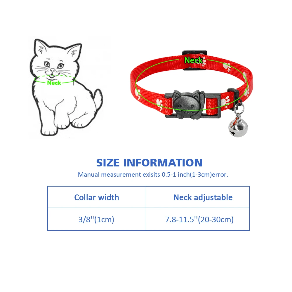 4pcs/lot Quick Release Cat Collar Nylon Safety Breakaway Cat Kitten Collars with Bell For Small Pets Cats Dogs Mixed 4 Colors 4pcs/lot Quick Release Cat Collar Nylon Safety Breakaway Cat Kitten Collars with Bell For Small Pets Cats Dogs Mixed 4 Colors