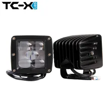 TC-X Wholesale 2pcs/Lot 25W Flood Fog LED Work Light Waterproof Suv Tractor Offroad Truck External Light Boating Hunting Fishing