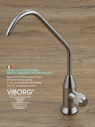 Viborg Sus304 Stainless Steel Kitchen Filtered Drinking Water Filter Tap Faucet Purifier Filtration Reverse Osmosis Systems Tap
