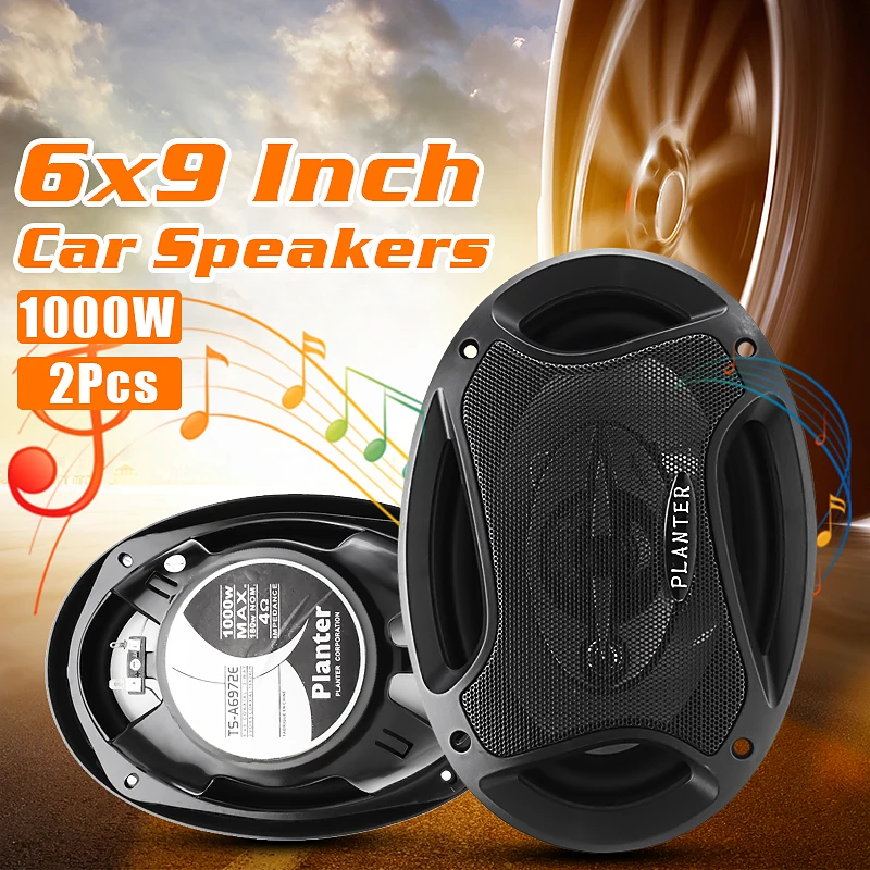 

3 Way 2.5 Ohms Super Tone Car Door Coaxial 2Pcs 1000W 6x9 Inch Dash Audio Speakers High Penetrating Sound For Auto Car Boats
