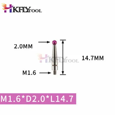 M1.4 M1.8 M2 резьба 2 мм Головка OD 15 мм 18 мм 36,5 мм длина Рубиновая головка штыревой Калибр микрометр наконечник рычаг циферблат тестовый Индикатор зонд