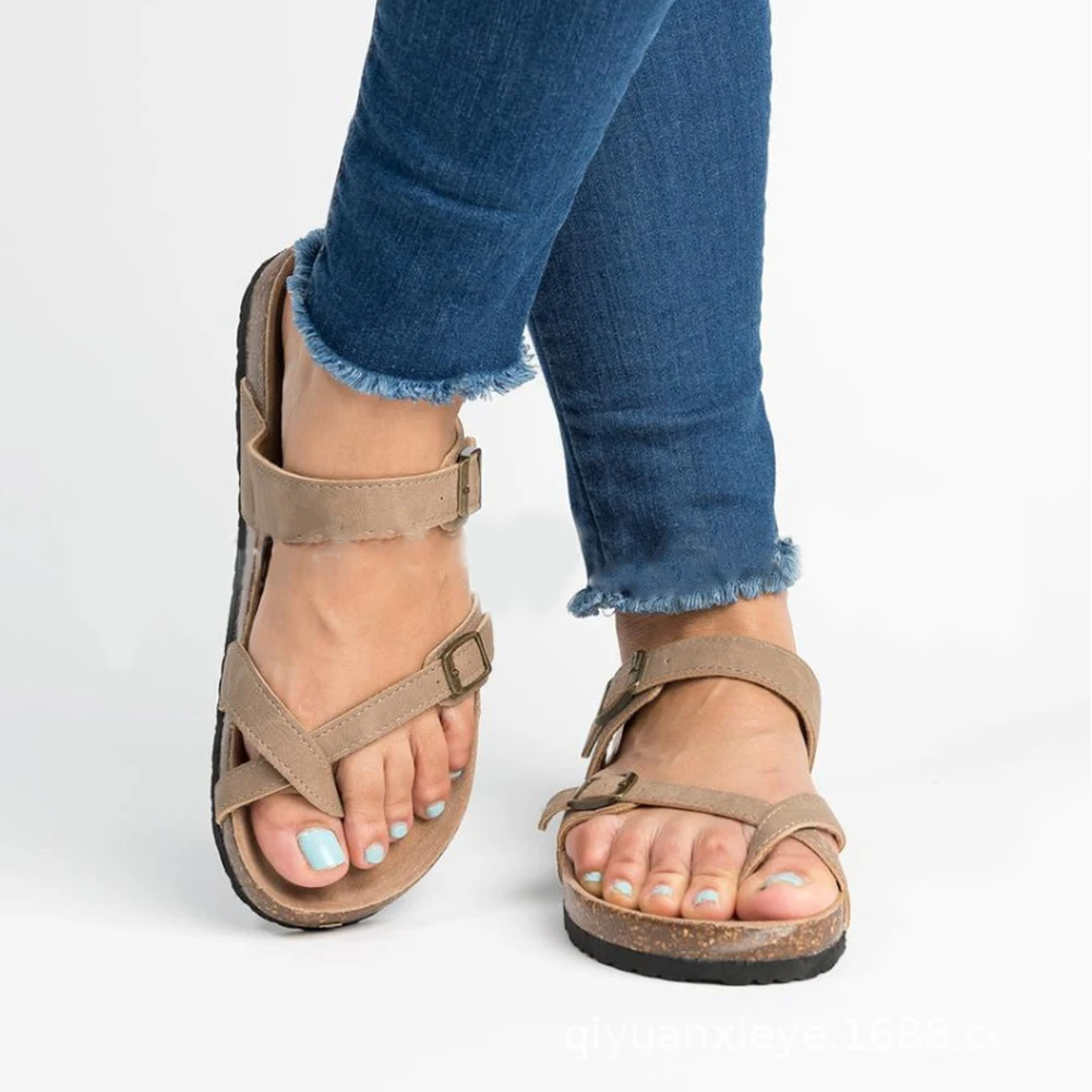 

Women Beach Sandals Open Toes Breathable Wear-resistant Flat Shoes for Summer FC55