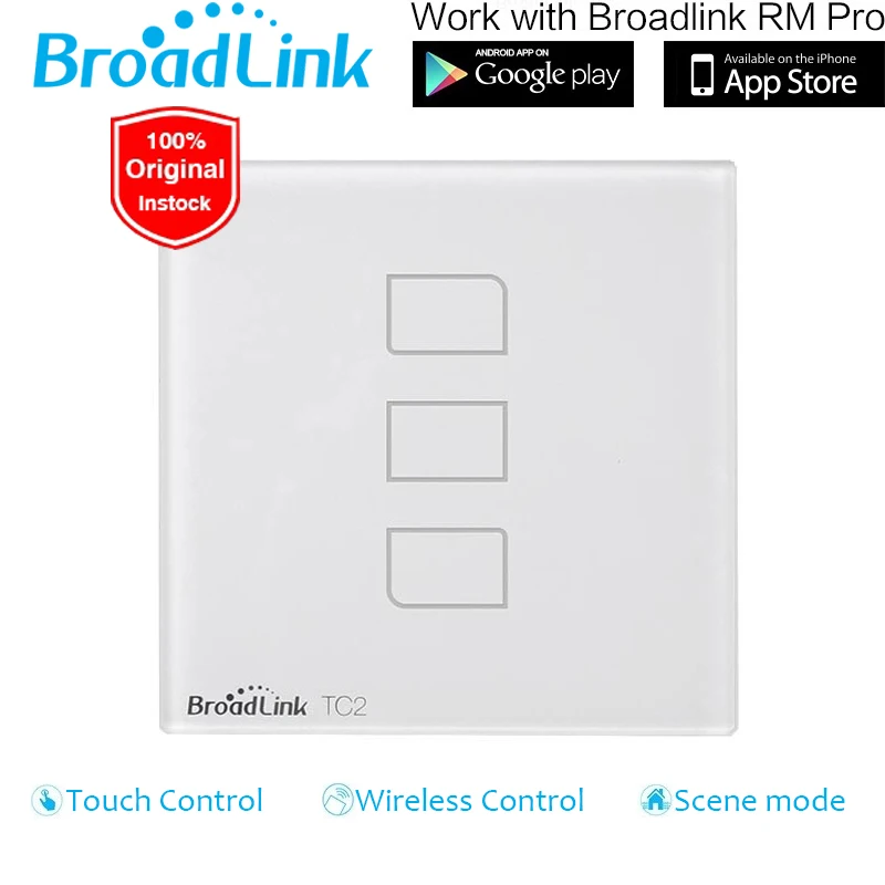 Broadlink TC2 EU UK Standard 1 2 3 Gang WiFi Remote Control Wall Light Switch To