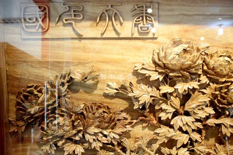 Dongyang резьба по дереву висит кулон висит экран Китайский Классическая бутик рельеф вход цветок Национальный красота и небо
