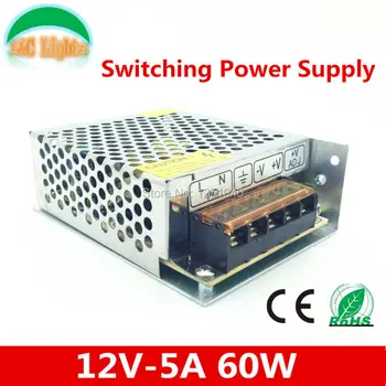 

Wholesale 12V 5A 60W Switching Power Supply for LED Strip Floodlights Underwater lights Wall Washer Underground Light 110V 220V