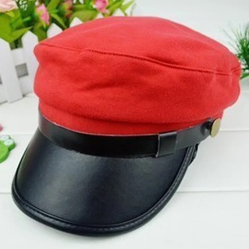 Korean Fashion Spring Summer Women Leather Buckle Flat-top Sun Hat Baseball Cap Snapback Hat LJ032