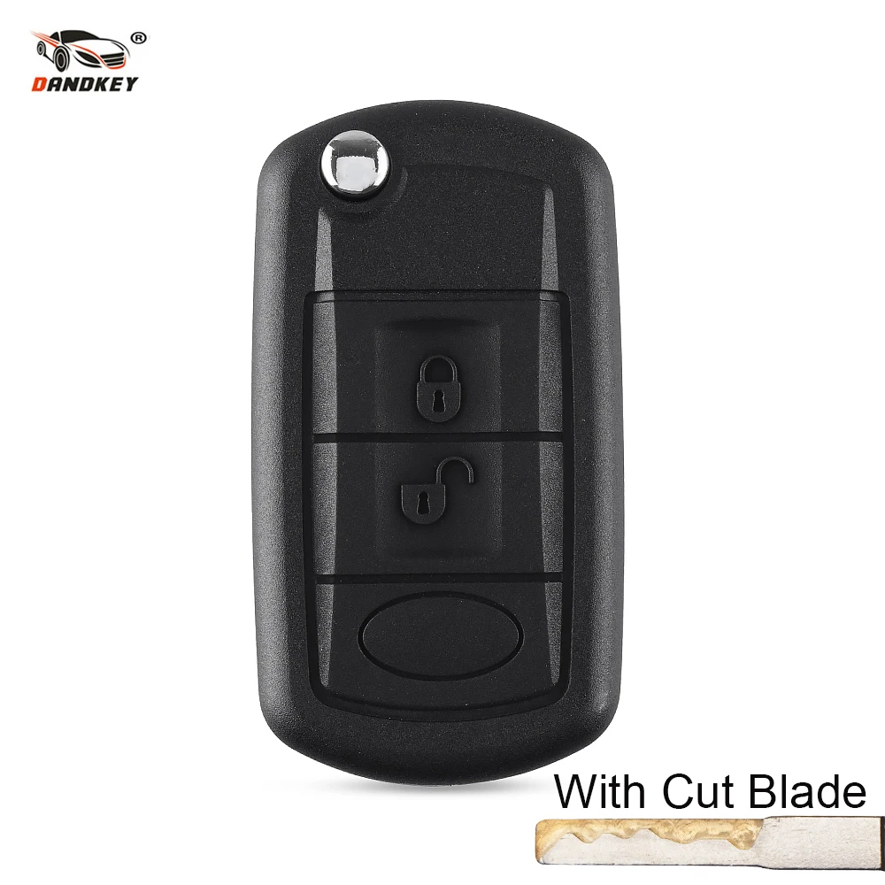 Складной чехол для автомобильного ключа DANDKEY CUT/Uncut BLADE с 3 кнопками тюнинга Land Rover