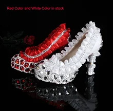 Luxury High-heeled Rhinestone Wedding Dress Shoes Diamond Woman Formal Dress Shoes Bridal Shoes Bridesmaid Evening Party Shoes