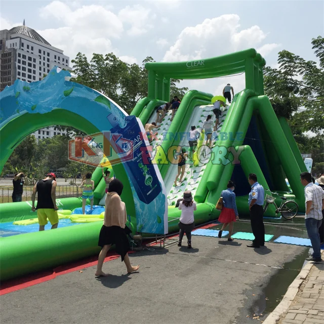 Vietnam Giant commercial inflatable water slide Government Activity entertainment inflatable water slip n slide 2