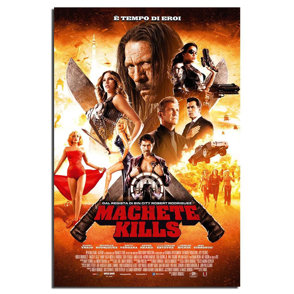 Machete Totet Film Poster Wand Kunst Bilder Fur Wohnzimmer Leinwand Gemalde Home Dekorationen Painting Calligraphy Aliexpress