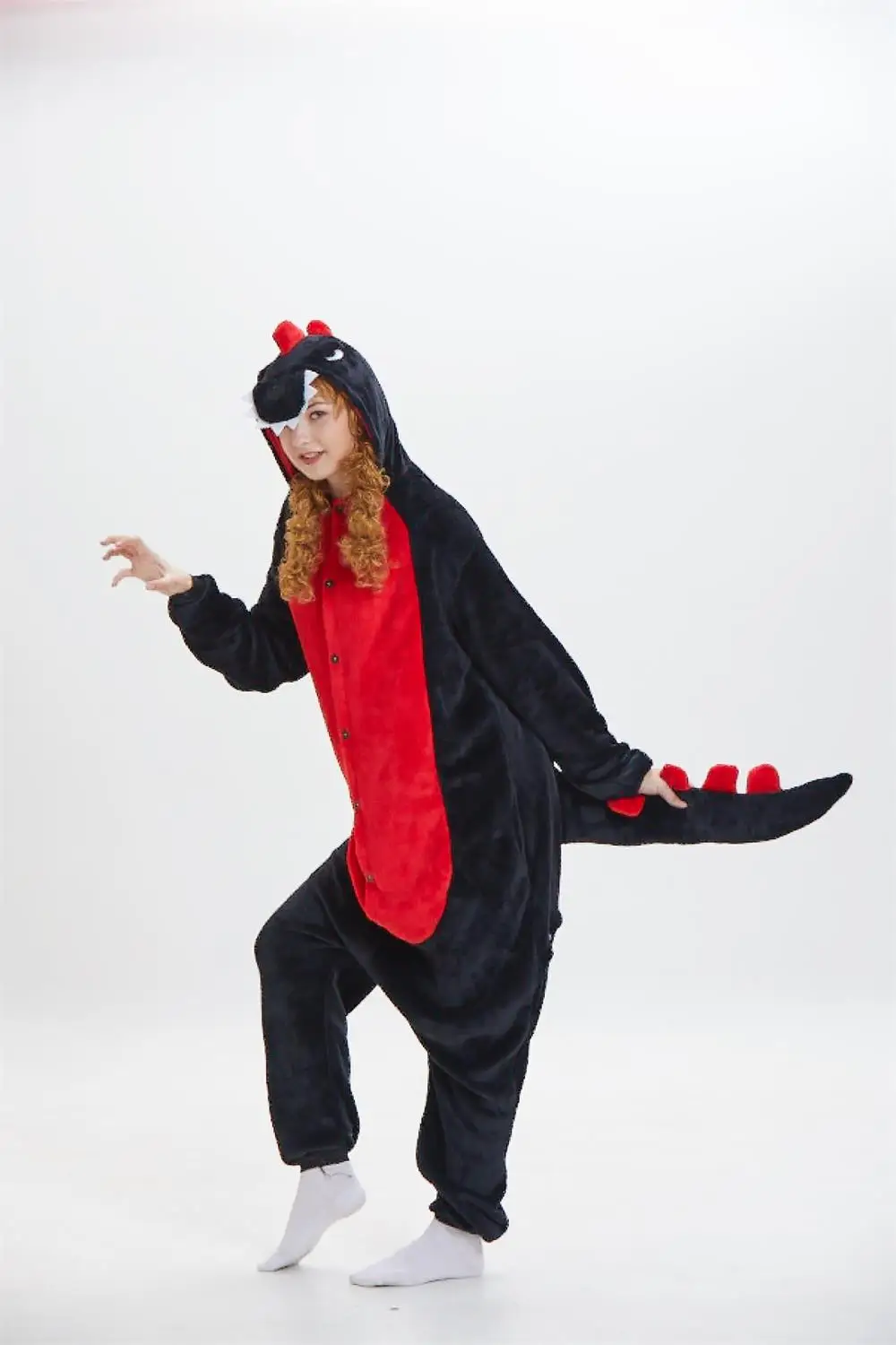 Kigurumi Black Dinosaur Onesies Adult Costumes Unisex Animal Purple Dragon Pajamas Sleepwear Cosplay Lovers Pyjamas