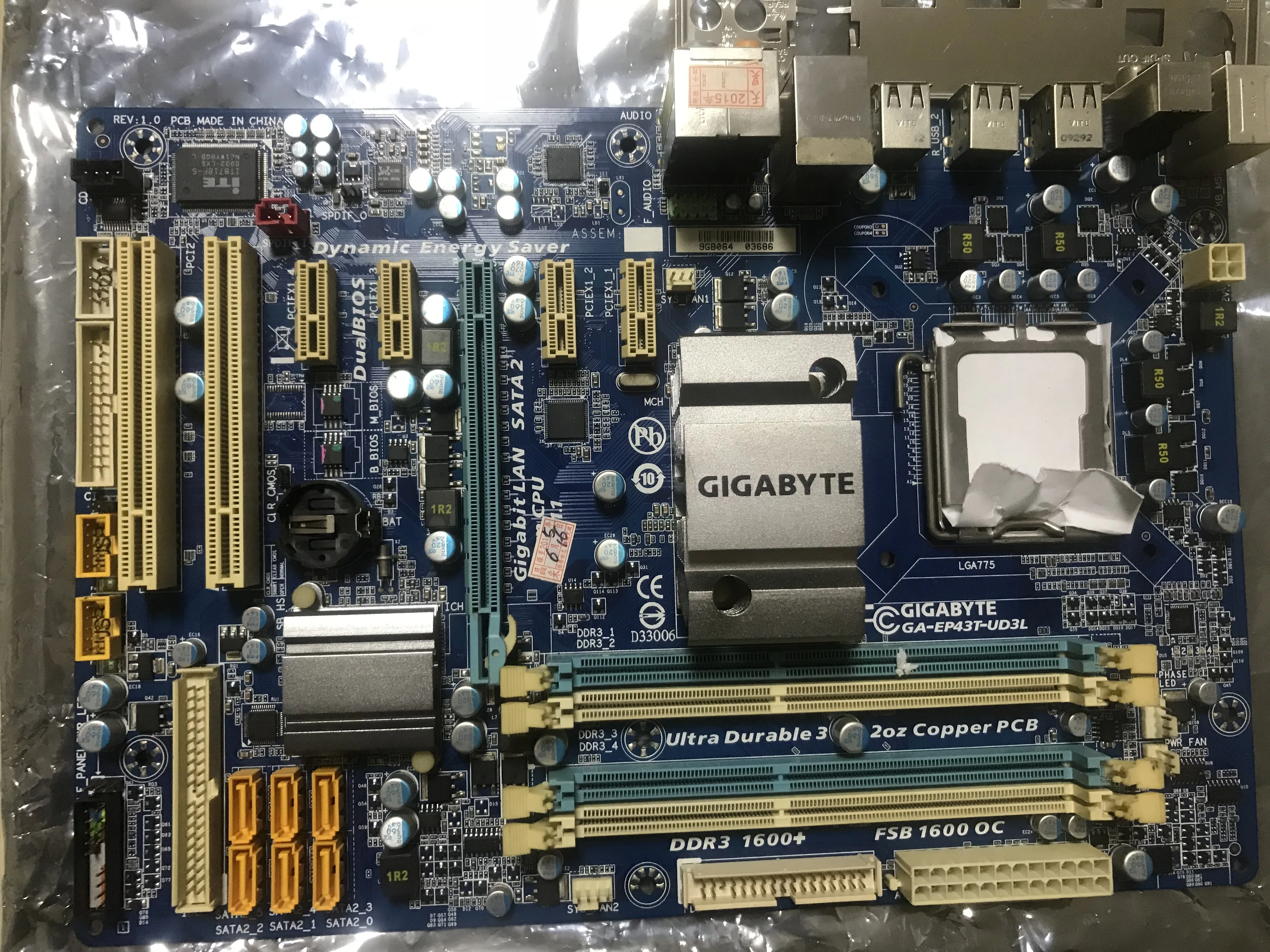 Gigabyte GA-EP43T-UD3L оригинальная материнская плата LGA 775 DDR3 USB2.0 16G P43 EP43T-UD3L настольная системная плата