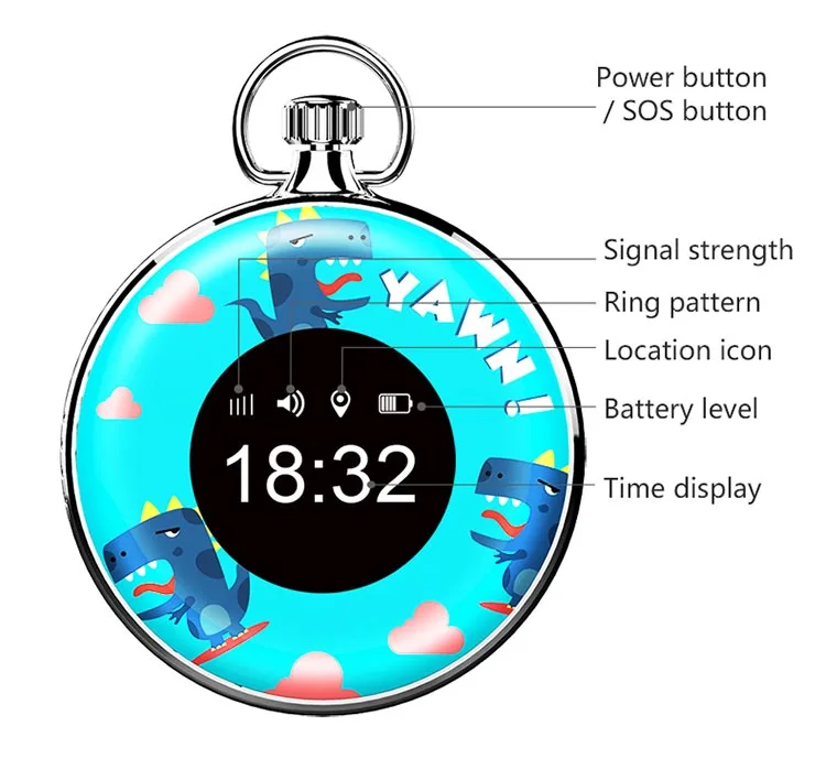 Супер мини и светильник детский gps-трекер водонепроницаемые Подвесные часы L70S SOS Вызов 1,22 дюймов круг ЖК-экран история Route Play бесплатное приложение