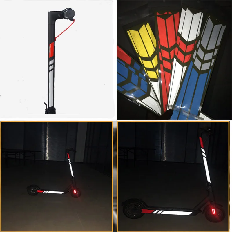 

Xiaomi M365 Electric Scooter Reflective Sticker Reflect Light Tags Paster Decals Night Safety Warning Strip Reflector stick