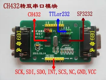 

Extended dual serial module CH432 SPI IIC interface schematic and routines