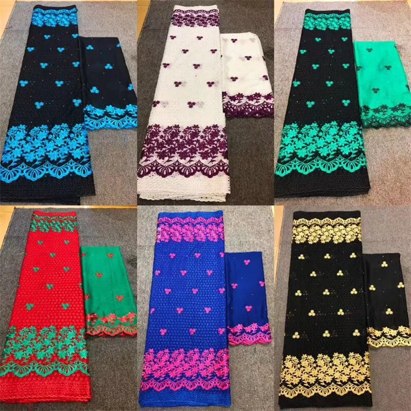 

3in1 Swiss lace fabric 2018 heavy beaded embroidery African lace fabrics 100% cotton fabric Swiss voile lace in Switzerland HL12